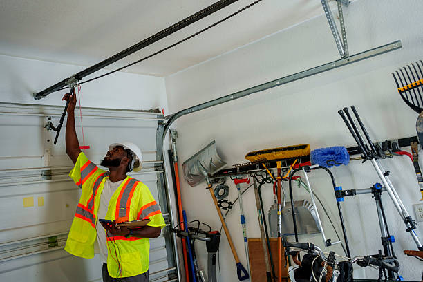 Professional Garage Door Panel Replacement technician working in Clarence Center, NY